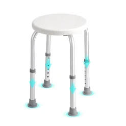 VEVOR Shower Chair for Inside Shower, Adjustable Height Shower Stool, Non-Slip Bench Bathtub Seat Stool for Elderly Disabled Adults Handicap, 300 lbs Capacity