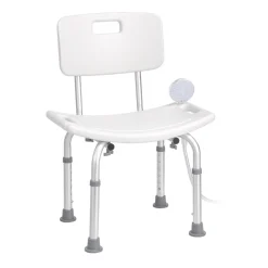 VEVOR Shower Chair, Shower Seat with Back, Adjustable Height Shower Stool, Shower Chair for Inside Shower Bathtub, Non-slip Bathroom Bench Bath Chair for Elderly Disabled Handicap, 350 lbs Capacity