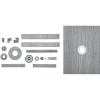 VEVOR Shower Curb Kit, 60"x48" Shower Pan Kit with 2" ABS Central Flange, Waterproof Membrane, Stainless Steel Grate, Shower Pan Slope Sticks Fit for Bathroom