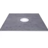 VEVOR Shower Curb Kit, 48"x48" Watertight Shower Curb Overlay with 4" ABS Central Bonding Flange, 4" Stainless Steel Grate, 2 Cuttable Shower Curb and Trowel, Shower Pan Slope Sticks Fit for Bathr