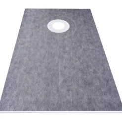VEVOR Shower Curb Kit 38" x 60" Watertight Shower Curb Overlay with 4" PVC Offset Bonding Flange, 4" Stainless Steel Grate, 2 Cuttable Shower Curb and Trowel, Shower Pan Slope Sticks Fit for Bathr