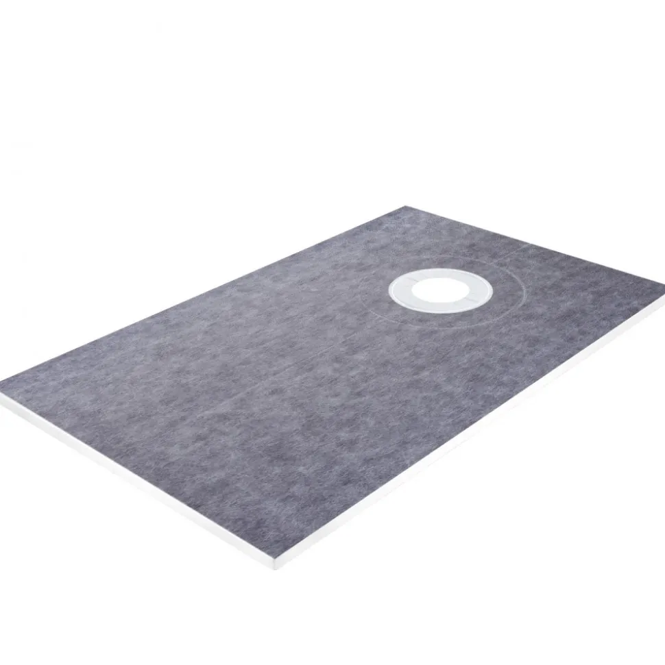 VEVOR Shower Curb Kit 38" x 60" Watertight Shower Curb Overlay with 4" PVC Offset Bonding Flange, 4" Stainless Steel Grate, 2 Cuttable Shower Curb and Trowel, Shower Pan Slope Sticks Fit for Bathr