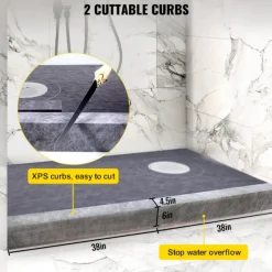 VEVOR Shower Curb Kit 38
