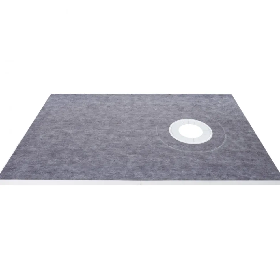 VEVOR Shower Curb Kit 38" x 60" Watertight Shower Curb Overlay with 4" PVC Offset Bonding Flange, 4" Stainless Steel Grate, 2 Cuttable Shower Curb and Trowel, Shower Pan Slope Sticks Fit for Bathr