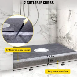 VEVOR Shower Curb Kit, 38