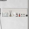 VEVOR Shower Niche Ready for Tile 16" x 50", Single Shelf Organizer, Square Corners Wall-inserted Niche Recessed, Sealed Protection Modern Soap Storage Niche for Shower Bathroom, Black