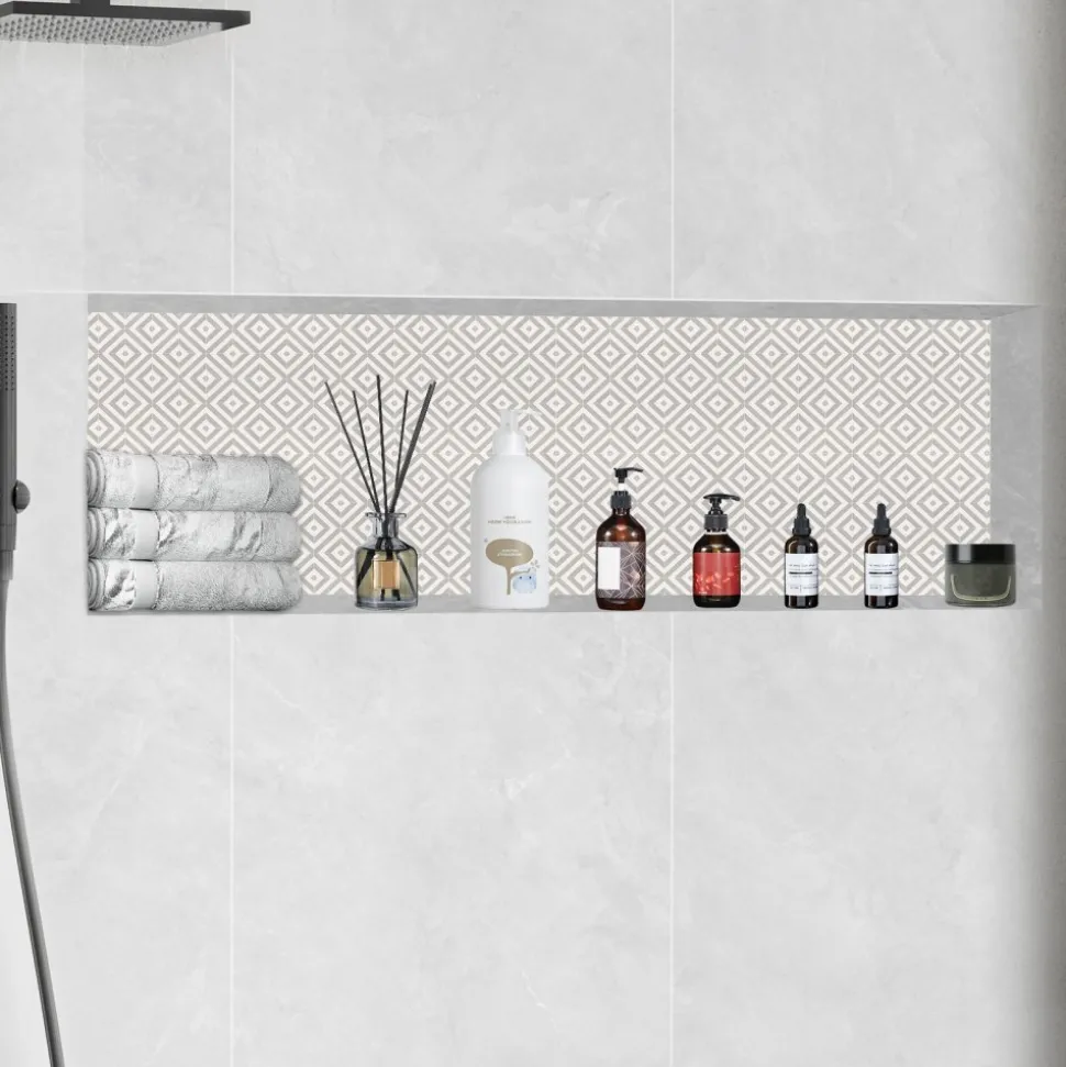 VEVOR Shower Niche Ready for Tile 16" x 50", Single Shelf Organizer, Square Corners Wall-inserted Niche Recessed, Sealed Protection Modern Soap Storage Niche for Shower Bathroom, Black