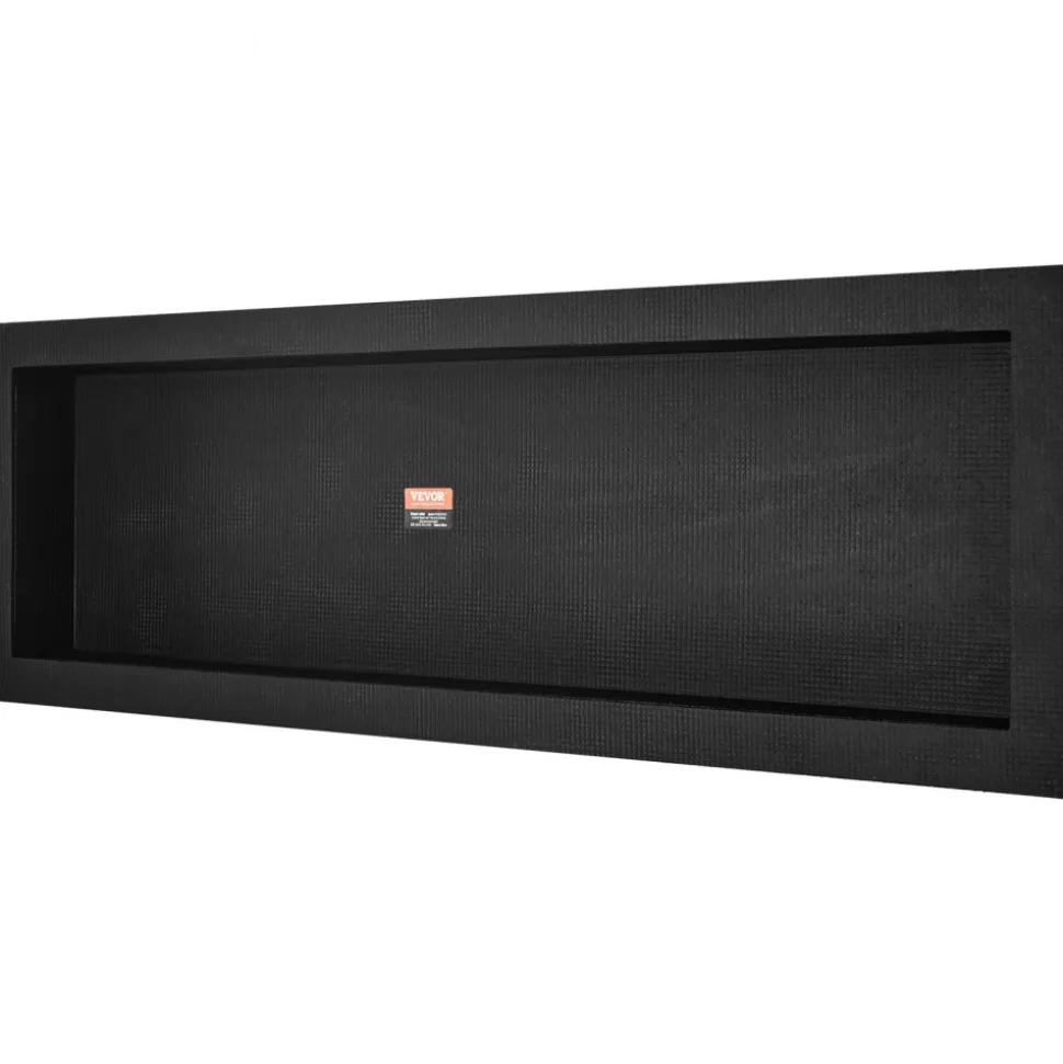 VEVOR Shower Niche Ready for Tile 16" x 50", Single Shelf Organizer, Square Corners Wall-inserted Niche Recessed, Sealed Protection Modern Soap Storage Niche for Shower Bathroom, Black