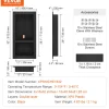VEVOR Shower Niche Ready for Tile 16" x 16", Single Shelf Organizer, Square Corners Wall-inserted Niche Recessed, Sealed Protection Modern Soap Storage Niche for Shower Bathroom, Black