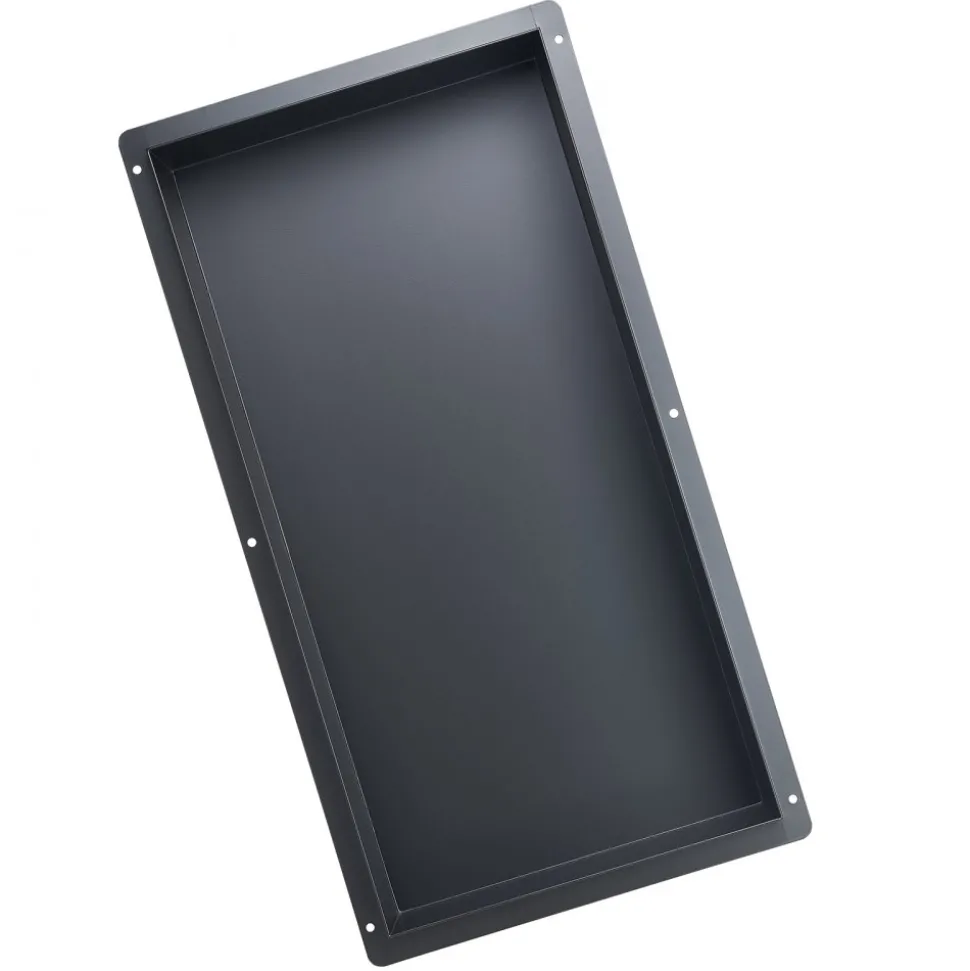 VEVOR Shower Niche, 13 x 25 x 4 inch Frameless Recessed Wall Niche, Heavy-duty Stainless Steel Modern Shampoo Storage Organizer, Sealed Waterproof, Durable & Easy to Install, Black for Bathroom