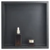 VEVOR Shower Niche, 13 x 13 x 4 inch Recessed Wall Niche, Heavy-duty Stainless Steel Modern Soap & Shampoo Storage Organizer, Sealed Waterproof, Durable & Easy to Install,Black for Bathroom