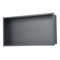 VEVOR Shower Niche, 13 x 25 x 4 inch Recessed Wall Niche, Heavy-duty Stainless Steel Modern Soap & Shampoo Storage Organizer, Sealed Waterproof, Durable & Easy to Install,Black for Bathroom