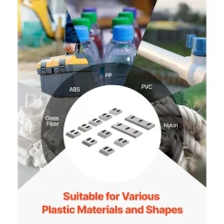 VEVOR Shredder Blades, Alloy Steel Shredder Machine Blade Kit with 9 Rotating and 2 Fixed Blades, High-Hardness SKD-11 Blade, Compatible with Model 180 Plastic Grinder, for ABS, PP, PVC & Nylon