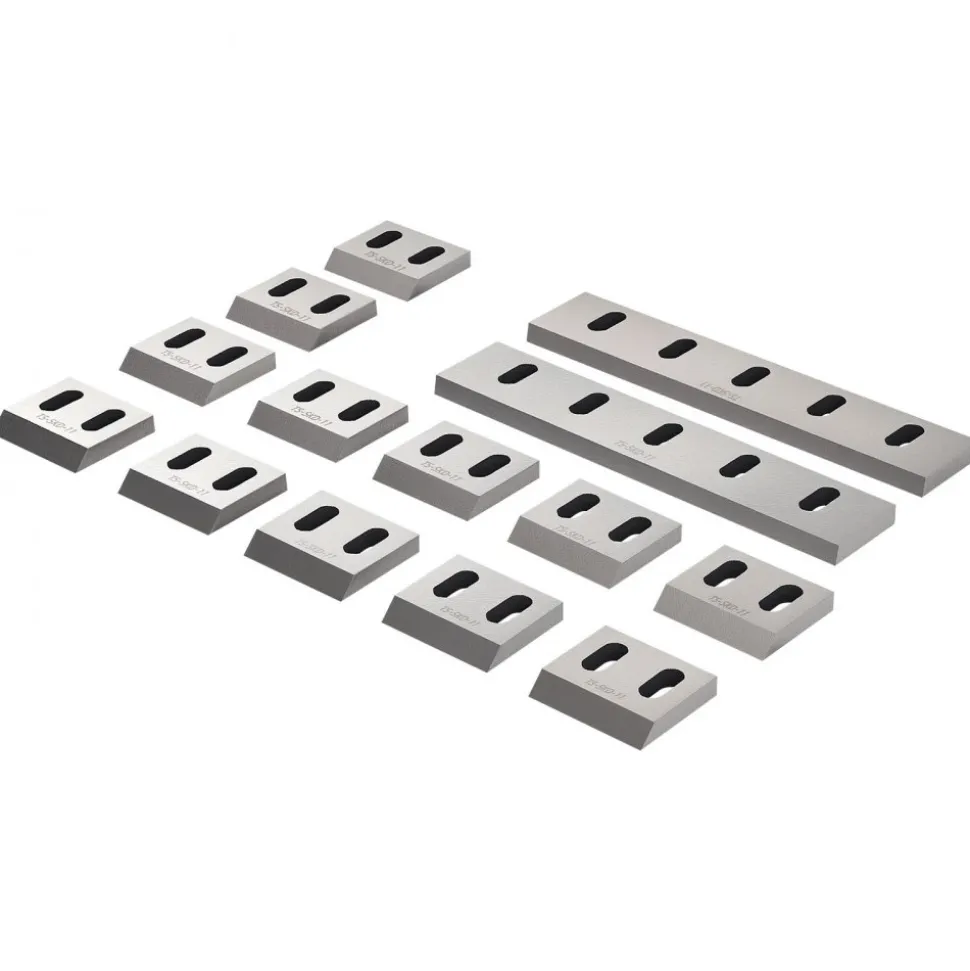 VEVOR Shredder Blades, Alloy Steel Shredder Machine Blade Kit with 12 Rotating and 2 Fixed Blades, High-Hardness SKD-11 Blade, Compatible with Model 400 Plastic Grinder, for ABS, PP, PVC & Nylon