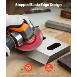 VEVOR Shredder Blades, Alloy Steel Shredder Machine Blade Kit with 12 Rotating and 2 Fixed Blades, High-Hardness SKD-11 Blade, Compatible with Model 400 Plastic Grinder, for ABS, PP, PVC & Nylon