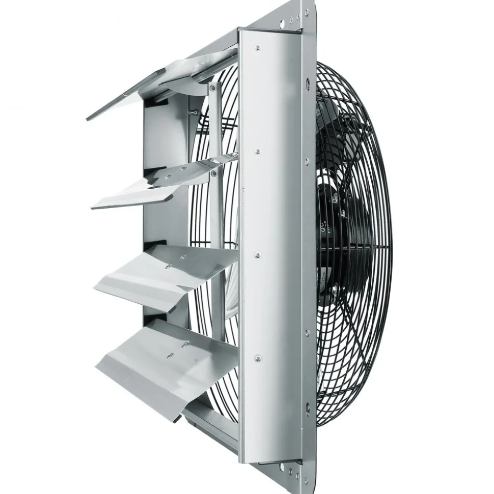 VEVOR 16'' Shutter Exhaust Fan, High-speed 2000 CFM, Aluminum Wall Mount Attic Fan with AC-motor, Ventilation and Cooling for Greenhouses, Garages, Sheds, Shops, FCC