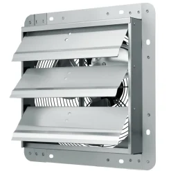 VEVOR 12'' Shutter Exhaust Fan, High-speed 1000 CFM, Aluminum Wall Mount Attic Fan with AC-motor, Ventilation and Cooling for Greenhouses, Garages, Sheds, Shops, FCC