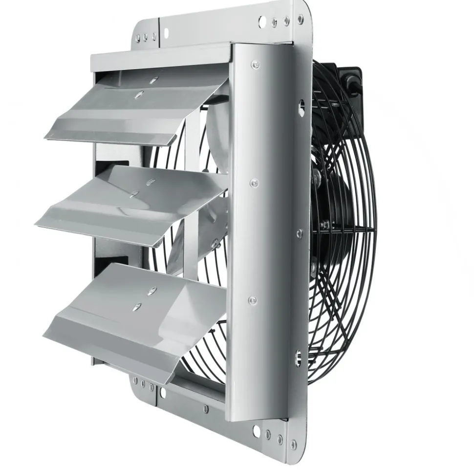 VEVOR 10'' Shutter Exhaust Fan, High-speed 820 CFM, Aluminum Wall Mount Attic Fan with AC-motor, Ventilation and Cooling for Greenhouses, Garages, Sheds, Shops, FCC