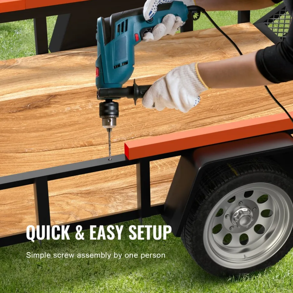 VEVOR 2-Sided Trailer Tailgate Lift Assist, 360 lbs Load Capacity, Compatible with Open Utility Trailer Tailgate and Ramp, with 10 to 24 Inch Heights Side Rail and 4 to 6 Feet Height Tail Gate or Ramp