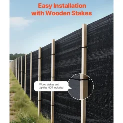 VEVOR Silt Fence Fabric Roll, 3 x 500 ft Erosion Control Fencing, Industrial Grade Tough Polypropylene Fabrics for Sediment Retention, Temporary Fabric for Construction Job Sites