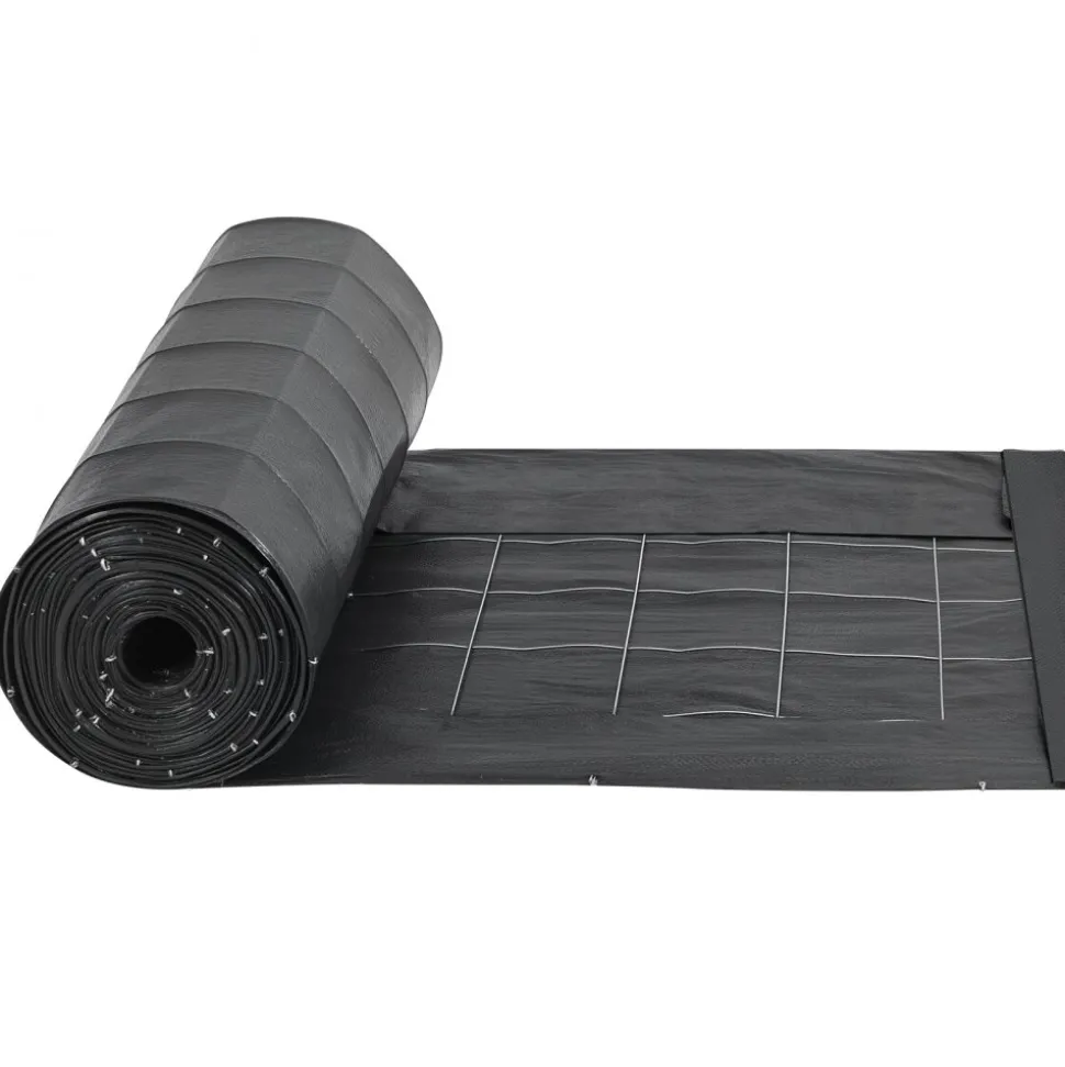VEVOR Silt Fence Fabric Roll, 2 x 100 ft Backed Wire Silt Fence, Erosion Control Fencing for Sediment Retention, Industrial Grade Temporary Tough Polypropylene Fabric for Construction Job Sites