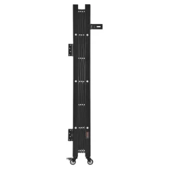 VEVOR Single Folding Security Gate, Lockable Scissor Gate with 360° Swivel Casters, Outdoor Barricade Steel Retractable Gates, for Entry Security, Garage, Warehouse & Pool, 43.31 x 51.57 in (W x H)