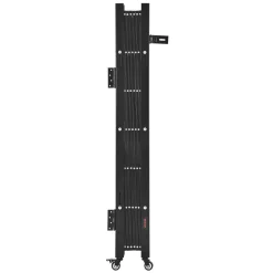 VEVOR Single Folding Security Gate, Lockable Scissor Gate with 360° Swivel Casters, Outdoor Barricade Steel Retractable Gates, for Entry Security, Garage, Warehouse & Pool, 66.93 x 51.57 in (W x H)