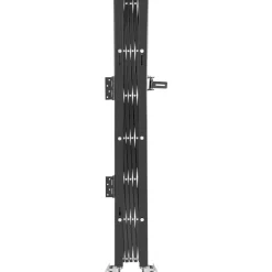VEVOR Single Folding Security Gate, 5' H x 5-1/2' W Folding Door Gate, Steel Accordion Security Gate, Flexible Expanding Security Gate, 360° Rolling Barricade Gate, Scissor Gate/Door with Padlock