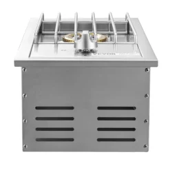 VEVOR Single Grilling Side Burner, 15,000BTU Liquid Propane Side Burner for Outdoor Kitchen, Convertible to Natural Gas, 304 Stainless Steel Built-in Single Grill Burners for BBQ Grill Island