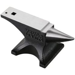 VEVOR Single Horn Anvil, 25lbs Cast Steel Anvil, High Hardness Rugged Round Horn Anvil for Blacksmiths, with Stable Base, Metal Working Tool for Metal Bending, Shaping, Twisting, Craft Projects