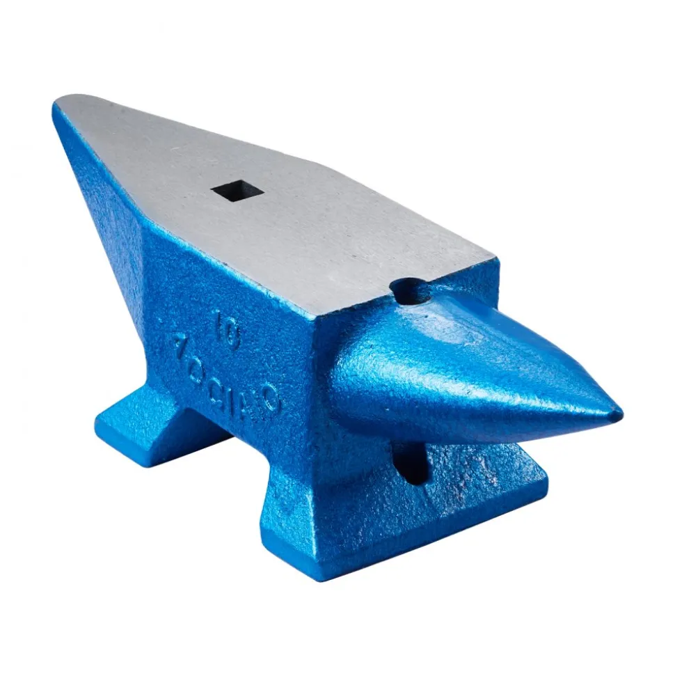 VEVOR Single Horn Anvil 22Lbs Steel Anvil Blacksmith for Sale Forge Steel Tools with Round and Square Hole and Equipment Anvil Rugged Blacksmith Jewelers Durable and Robust Metalsmith Tool