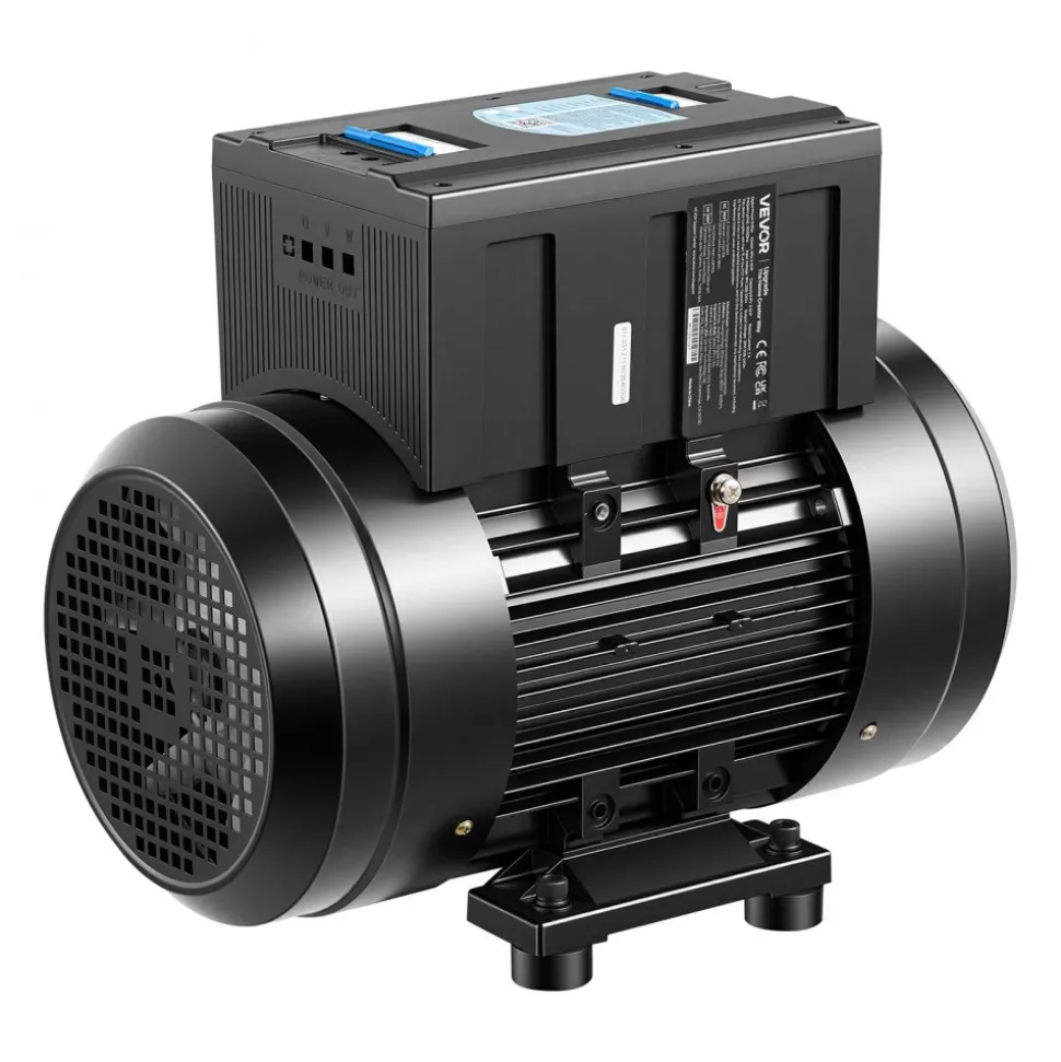 VEVOR Single Phase to 3-Phase Rotary Converter, 10HP 28A 208-240V Input/Output Rotary Phase Converter - Expandable to Higher Horsepower for Heavy-Load Equipment