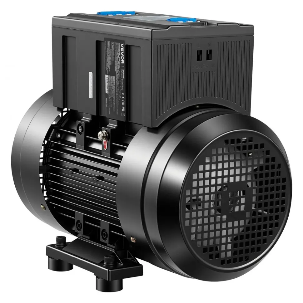 VEVOR Single Phase to 3-Phase Rotary Converter, 10HP 28A 208-240V Input/Output Rotary Phase Converter - Expandable to Higher Horsepower for Heavy-Load Equipment