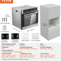 VEVOR Single Wall Oven, 24