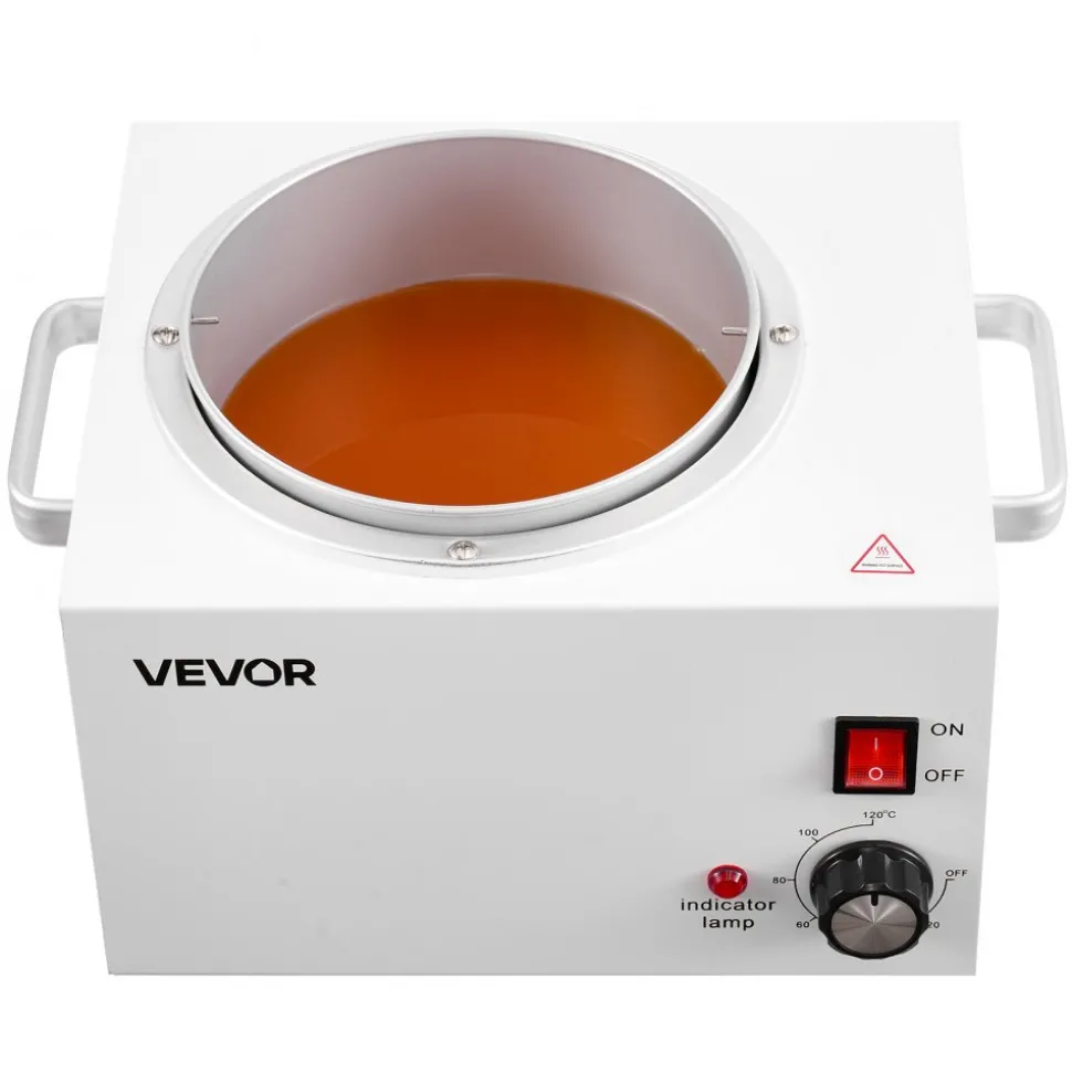 VEVOR Single Wax Warmer, 3000ML 300W Professional Wax Warmer for Hair Removal, 32 ℉ to 248 ℉ Adjustable Electric Waxing Heater Pot with 100PCS Sticks & 50PCS Papers for Home Use, Beauty Salon, Spa