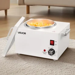 VEVOR Single Wax Warmer, 3000ML 300W Professional Wax Warmer for Hair Removal, 32 ℉ to 248 ℉ Adjustable Electric Waxing Heater Pot with 100PCS Sticks & 50PCS Papers for Home Use, Beauty Salon, Spa