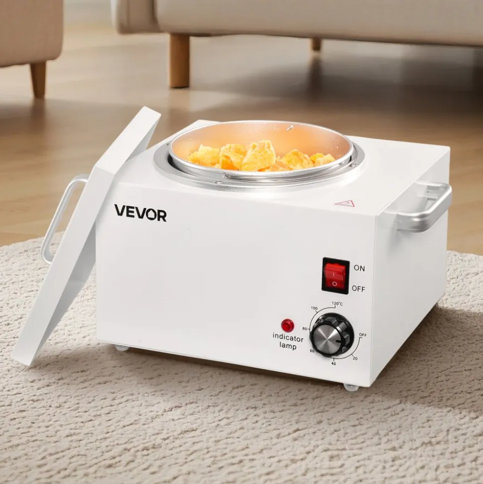 VEVOR Single Wax Warmer, 3000ML 300W Professional Wax Warmer for Hair Removal, 32 ℉ to 248 ℉ Adjustable Electric Waxing Heater Pot with 100PCS Sticks & 50PCS Papers for Home Use, Beauty Salon, Spa