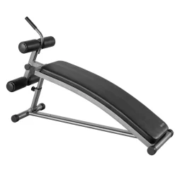 VEVOR Sit Up Bench, Curved Decline Ab Bench with Reverse Crunch Handle, with 6 Adjustable Height Setting, Heavy Duty Steel, 600 Lbs Capacity for Home Gym Workouts, Strength Training, Full Body Muscles