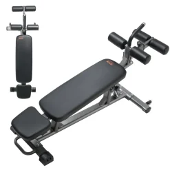 VEVOR Sit Up Bench, Decline Ab Bench with Reverse Crunch Handle, with 4 Adjustable Height Settings, Heavy Duty Steel, 1000 Lbs Capacity, for Home Gym Workouts, Strength Training, Full Body Muscles