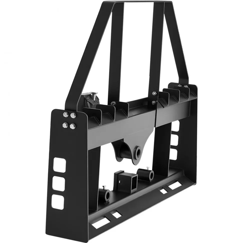VEVOR Skid Steer Pallet Fork Frame, 4000 lbs Rated Capacity, 45-inch Pallet Fork Frame Attachments with 2-inch Hitch Receiver & Spear Sleeves, Fit for Quick Attach Tractor Loaders, Frame Only