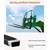 VEVOR Skid Steer Pallet Frame, 4000 lbs Rated Load Capacity, 45-inch Pallet Fork Frame Attachments with 2-inch Hitch Receiver & Spear Sleeves, Fit for John Deere Loaders Quick Attach Mount, Frame Only
