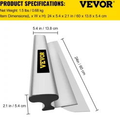 VEVOR Skimming Blade,24 inch Smoothing Knife, European Stainless Steel Construction Knife, Aluminum Blade Profile Smoothing Knockdown Spatula for Gyprock/Drywall/Wall-Board