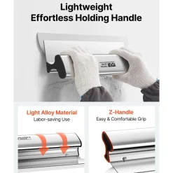 VEVOR Skimming Blade Set,10"+24"+32" Blades + 35"-78" Extension Handle,European Stainless Steel Construction Knife, Aluminum Blade Profile Smoothing Knockdown Spatula for Gyprock/Drywall/Wall-Boa