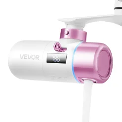 VEVOR Skincare Water Filter, Faucet Mount Water Filters with Micro-nano Bubble for Skin, Sink Tap Purifier, Removes Chlorine with 1 Filter, for Kitchen and Bathroom Faucets, Pink + Gold