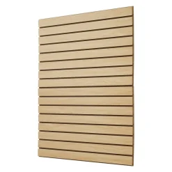 VEVOR Slat Wall Paneling, 4 x 4ft, MDF Garage Slatwall with Modular Design, Natural Slat Wall Easy-to-Install Adjustable Slatwall Panel with Coupling Structure & DIY Cutting, Fit for Storage & Display