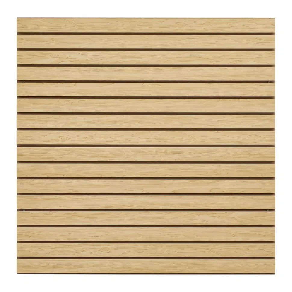 VEVOR Slat Wall Paneling, 4 x 4ft, MDF Garage Slatwall with Modular Design, Natural Slat Wall Easy-to-Install Adjustable Slatwall Panel with Coupling Structure & DIY Cutting, Fit for Storage & Display