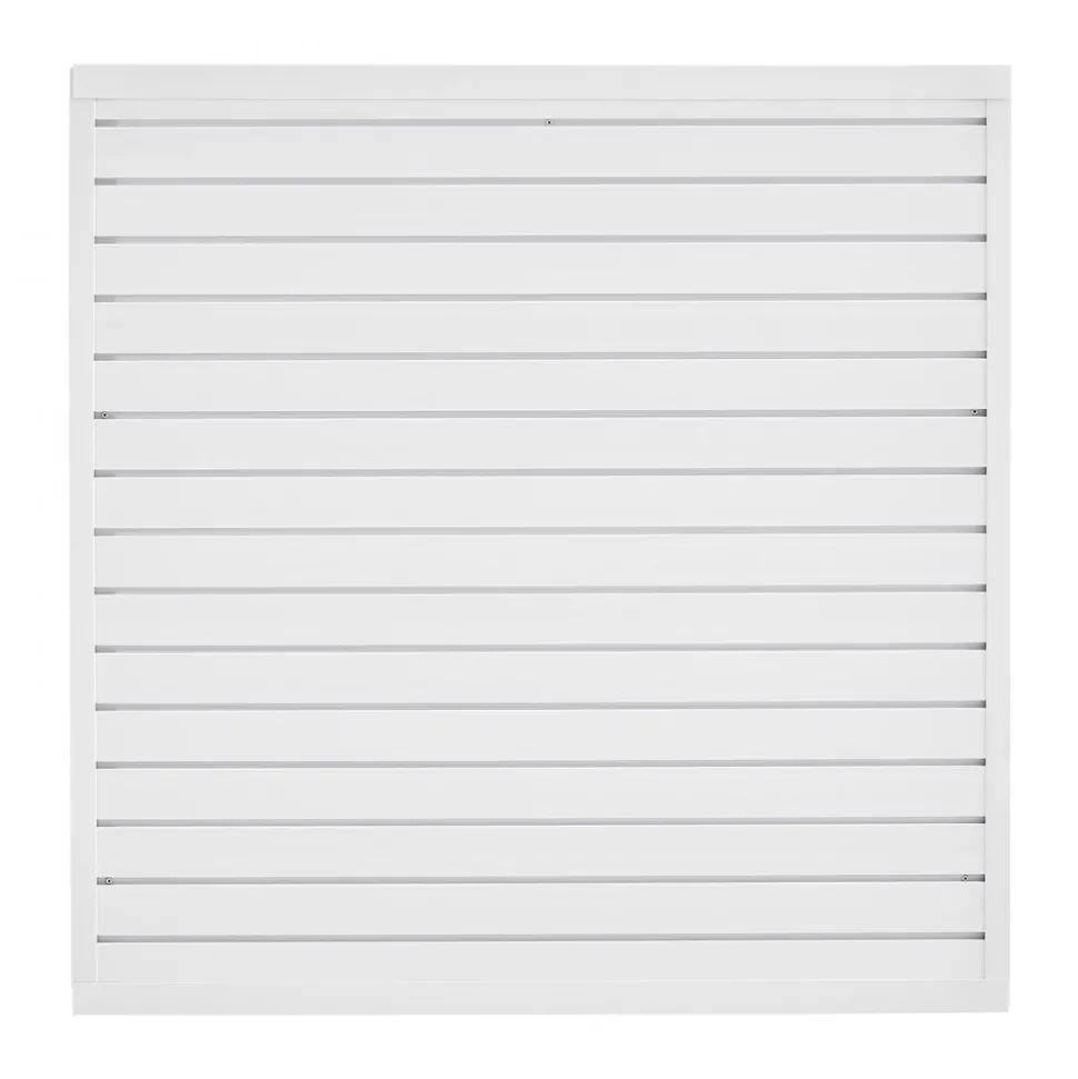 VEVOR Slat Wall Paneling, 4 x 4 ft, PVC Garage Slatwall with Modular Design, White Slat Wall Easy-to-Install Adjustable Slatwall Panel with Coupling Structure & DIY Cutting, Fits for Storage & Display