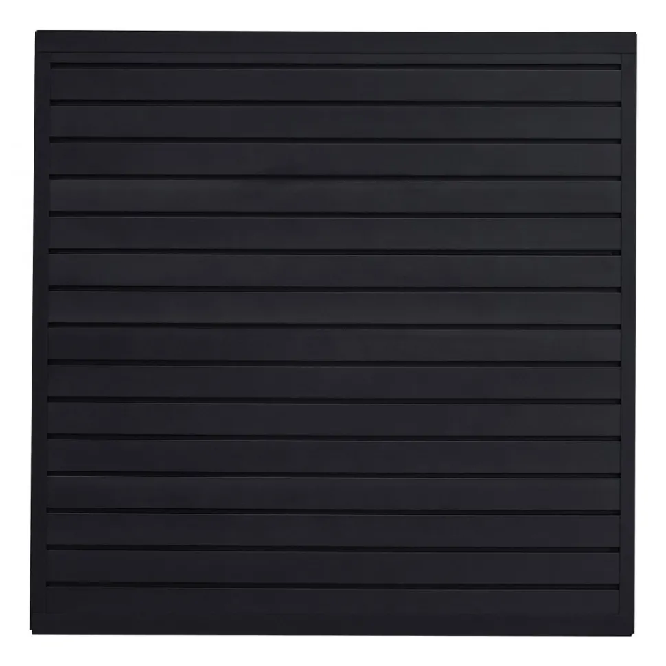 VEVOR Slat Wall Paneling, 4 x 4 ft, PVC Garage Slatwall with Modular Design, Black Slat Wall Easy-to-Install Adjustable Slatwall Panel with Coupling Structure & DIY Cutting, Fits for Storage & Display