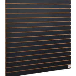 VEVOR Slatwall Panels, 4 ft x 2 ft Black Garage Wall Panels 24