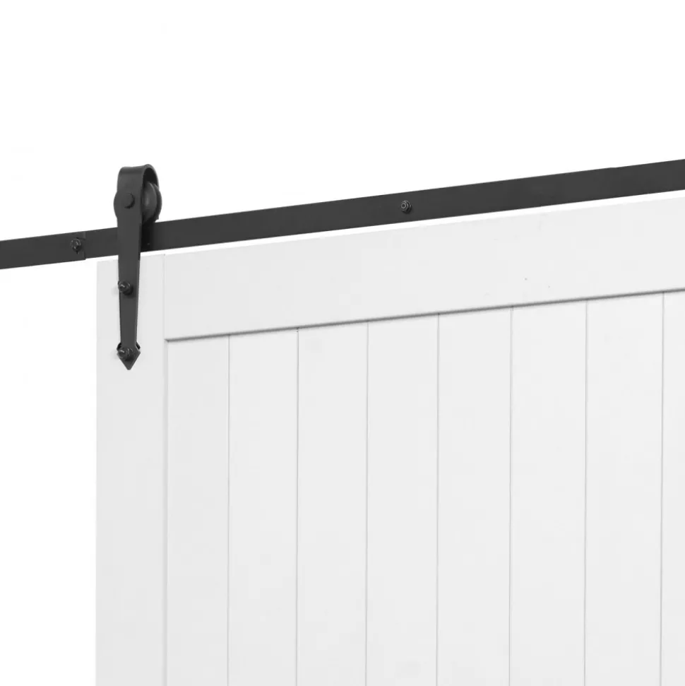 VEVOR Sliding Barn Door, 48 x 84 inch, High-Strength MDF Panel, Barn Door with Hardware Kit, Water-Proof PVC Surface, Easy to Install, H-Frame, Smoothly and Quietly Sliding for Living Room, Bathroom